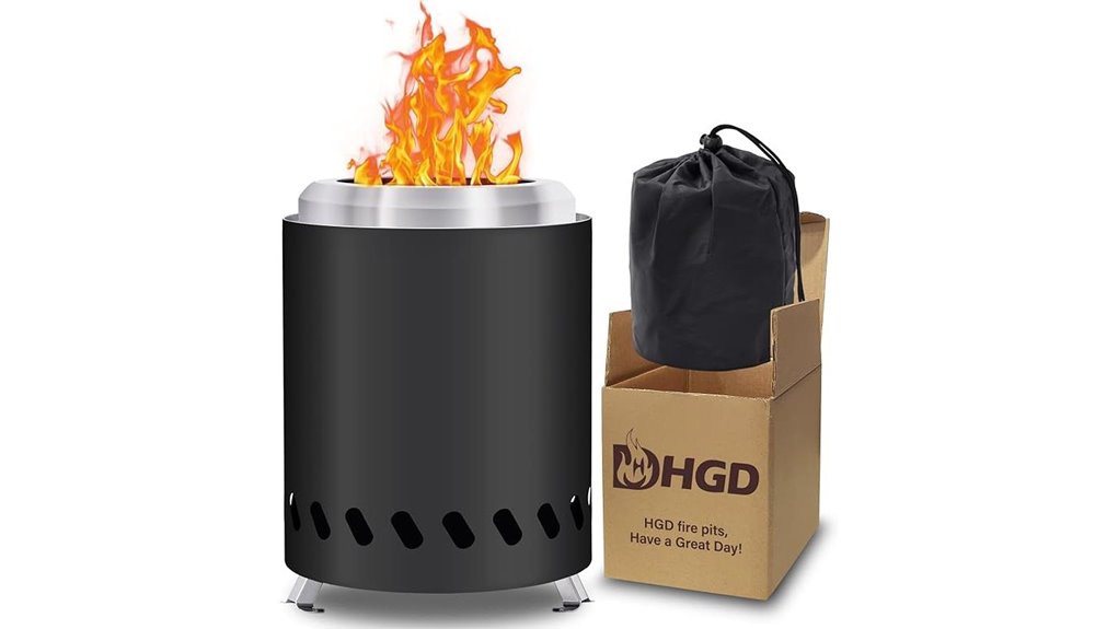 portable smokeless stainless firepit