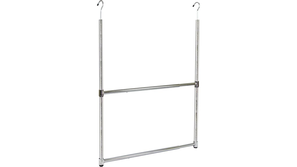 portable two tier chrome hanger