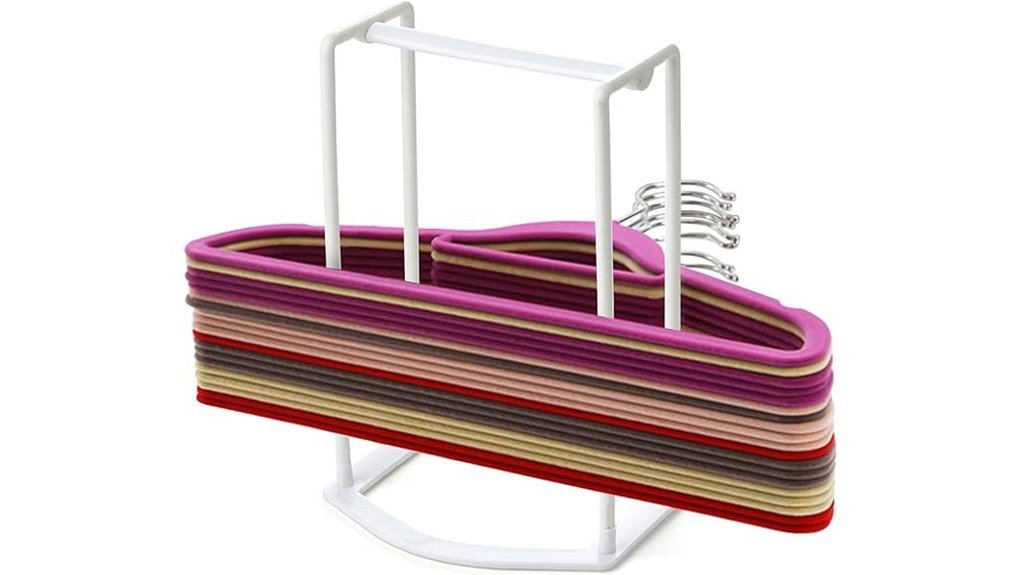 portable white hanger stacker
