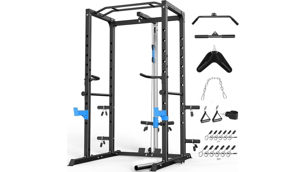 power rack j hooks dip handles