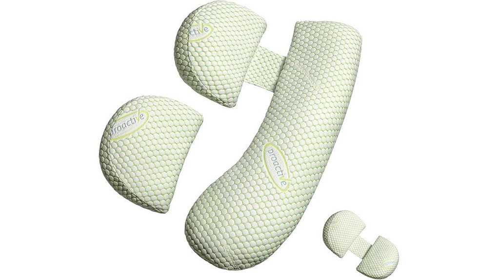 pregnancy body pillow with adjustable cover and support