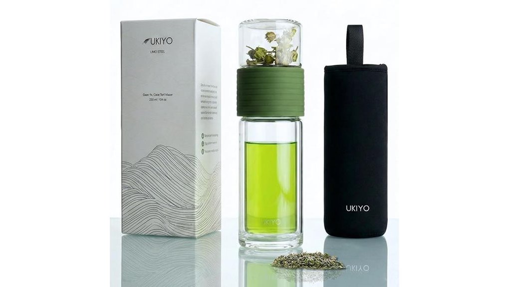 premium double wall glass infuser
