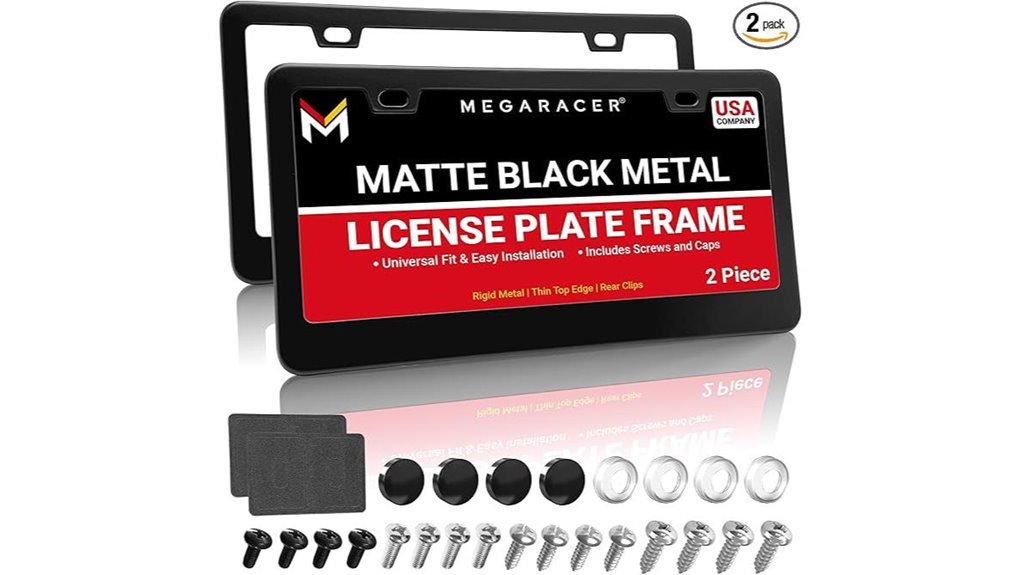 premium matte black license plate