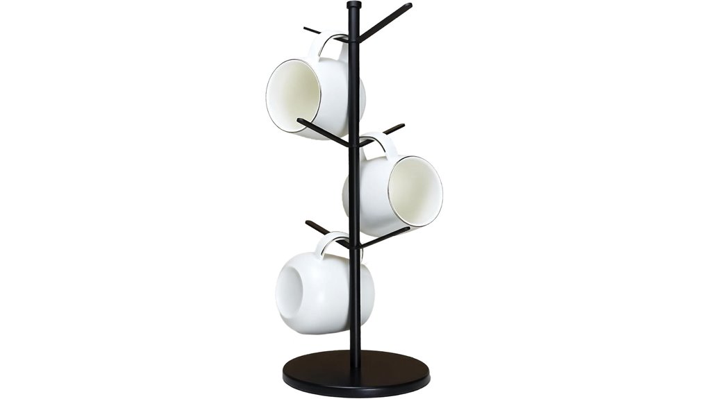 premium mug tree with six hooks