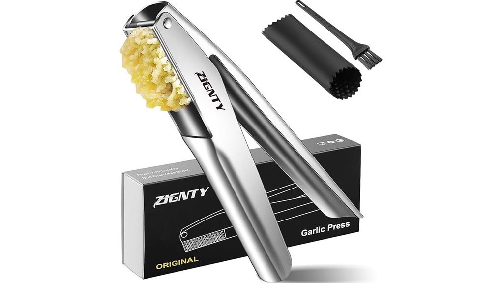premium stainless garlic press