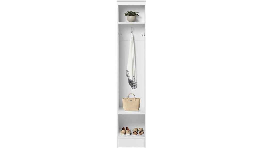 prepac narrow coat rack