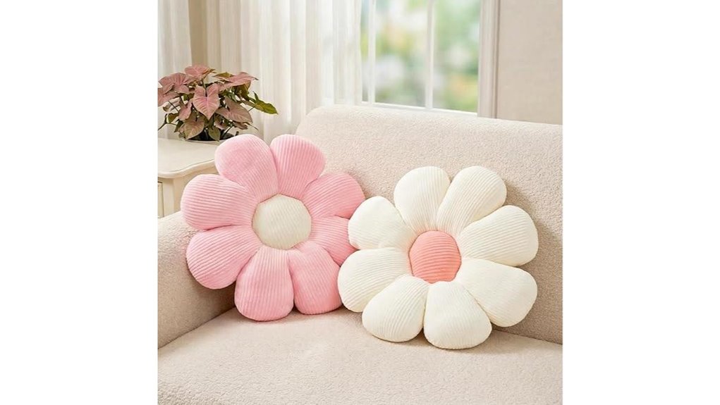 preppy flower decorative pillows