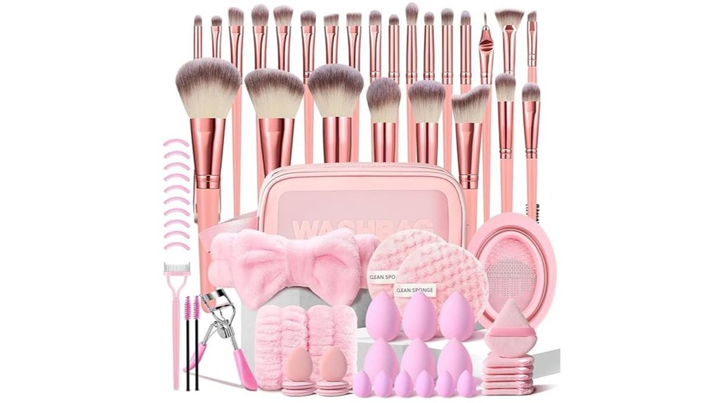 professional pink 70 brush set