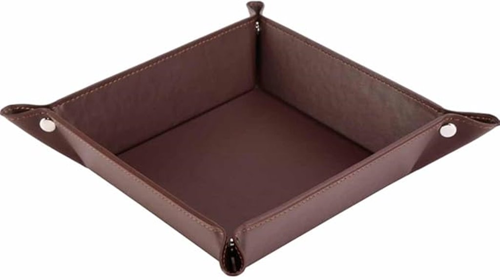 pu leather valet tray travel desk organizer