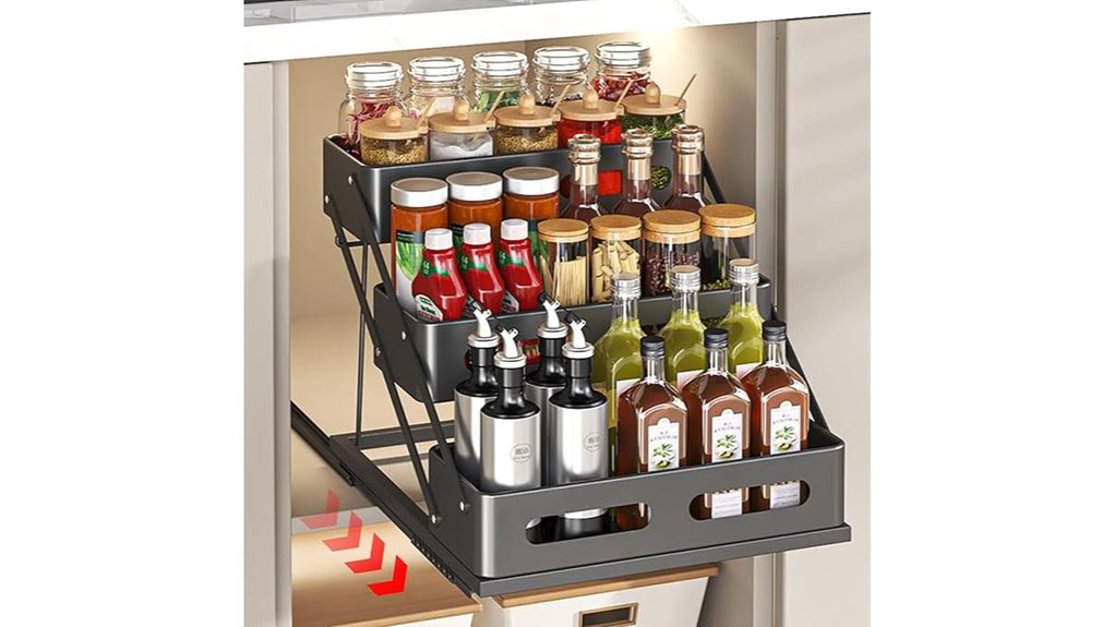pull out 3 tier spice rack