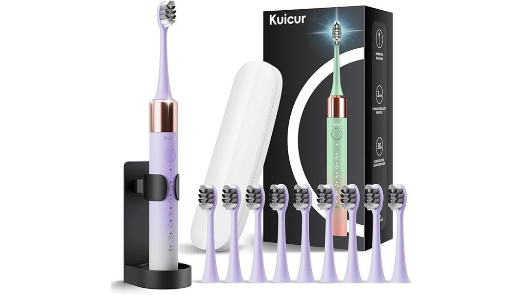 purple 10 head sonic brush