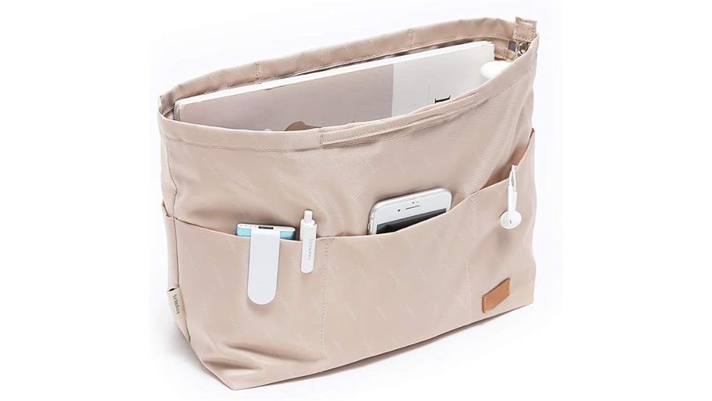 purse organizer insert with zipper