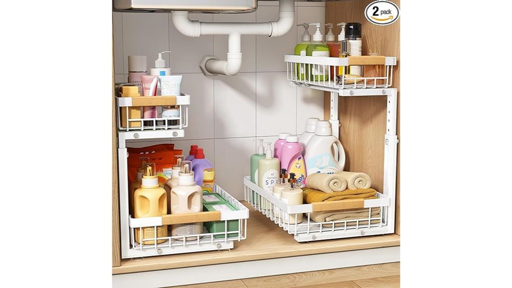 pxrack 2 tier pull out organizer
