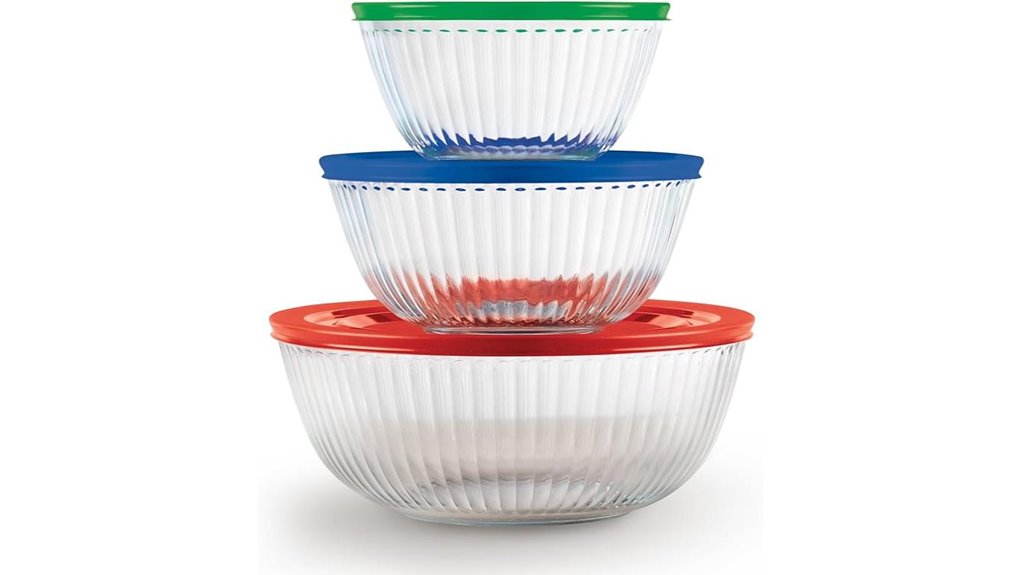 pyrex 3 pack glass bowls
