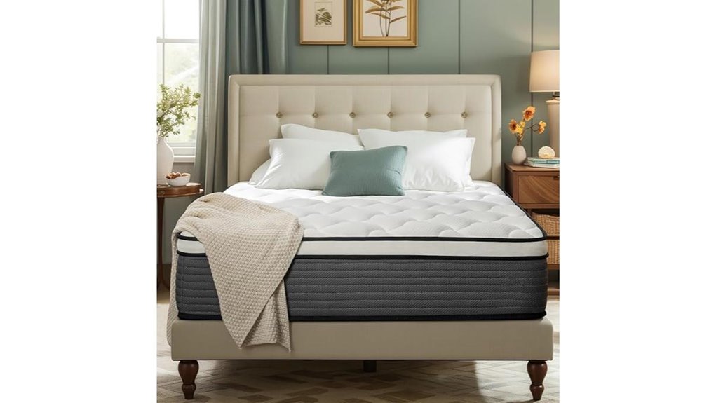 queen 10 inch hybrid pillow top