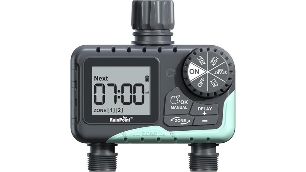 rain delay two zone timer