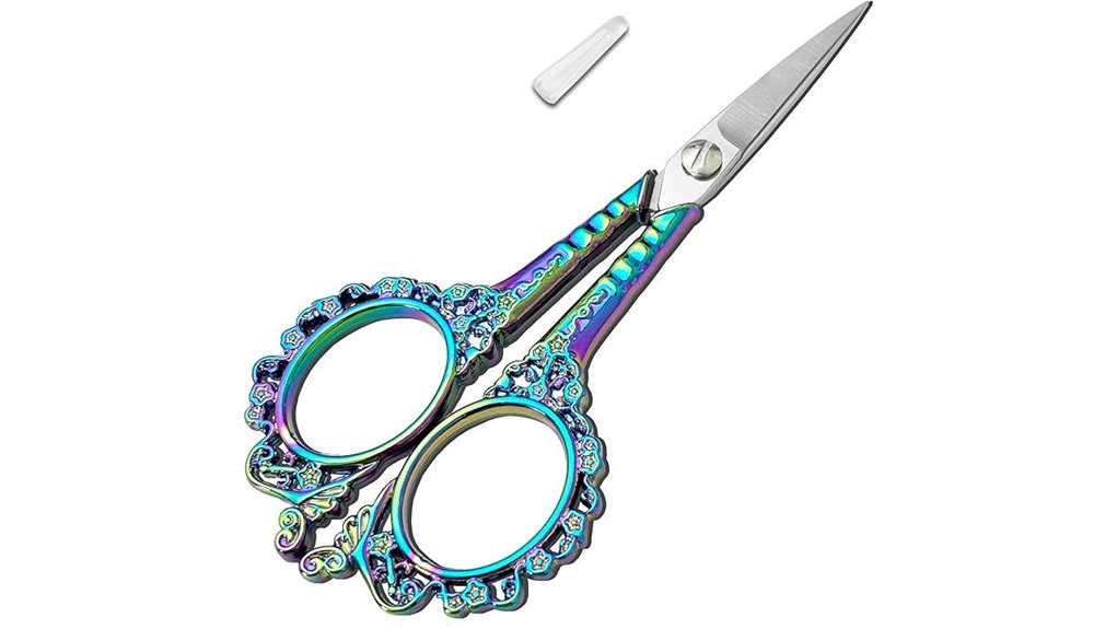 rainbow 4 6 inch embroidery scissors