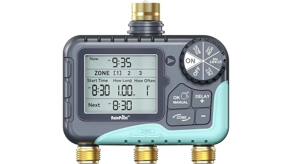 rainpoint 3 zone lcd timer