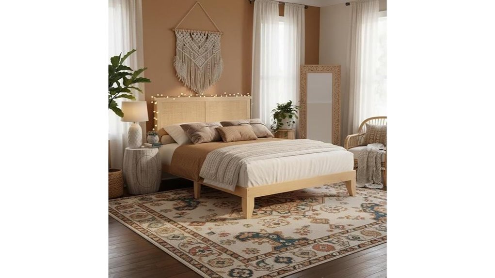rattan queen led headboard