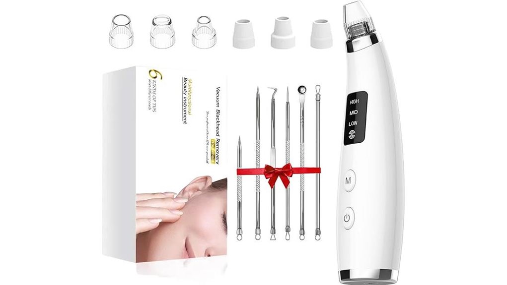 rechargeable blackhead tri suction probes