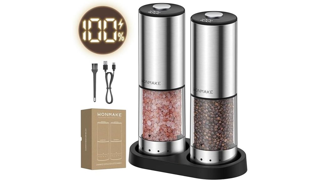 rechargeable led spice grinder