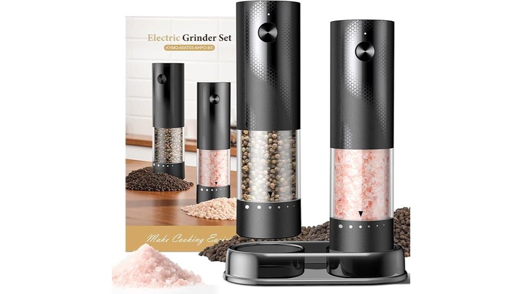 rechargeable salt and pepper grinders