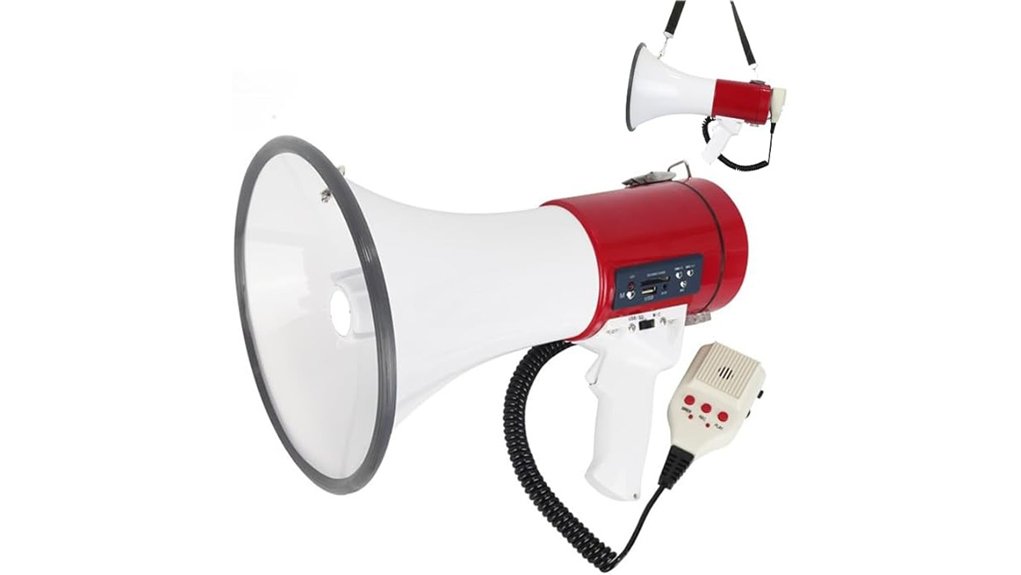 recordable 50w siren megaphone