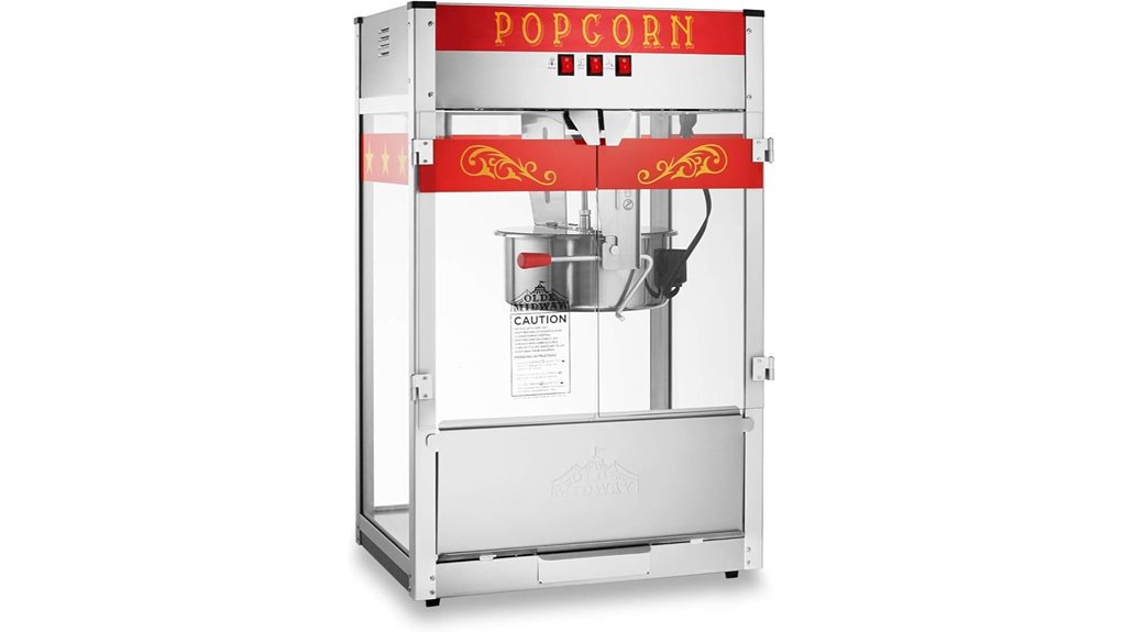 red 16oz popcorn machine