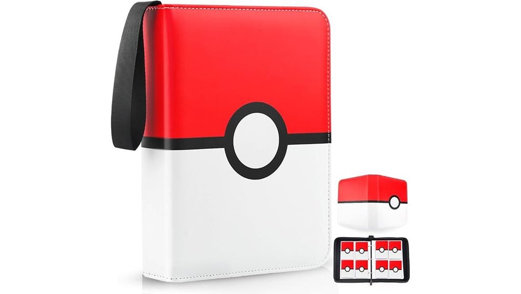 red four pocket 400 card binder