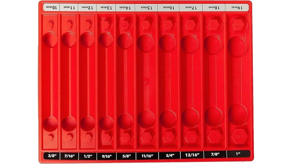 red labeled socket organizer