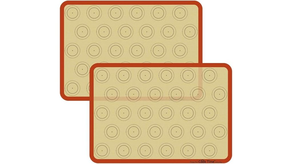 red silicone macaron baking mats