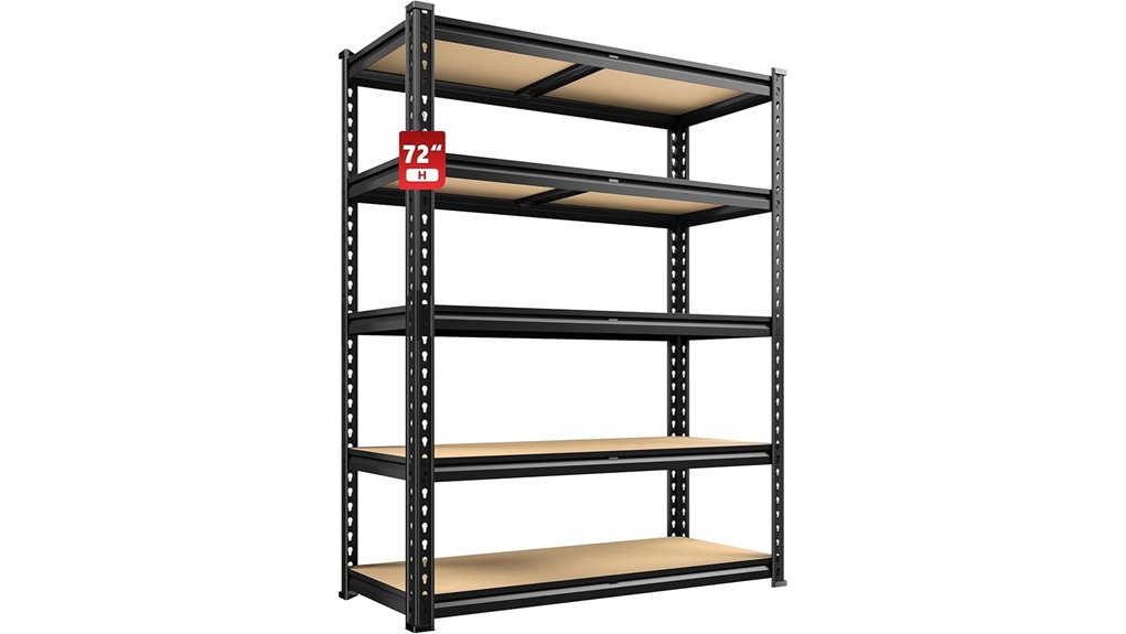 reibii five tier garage shelving