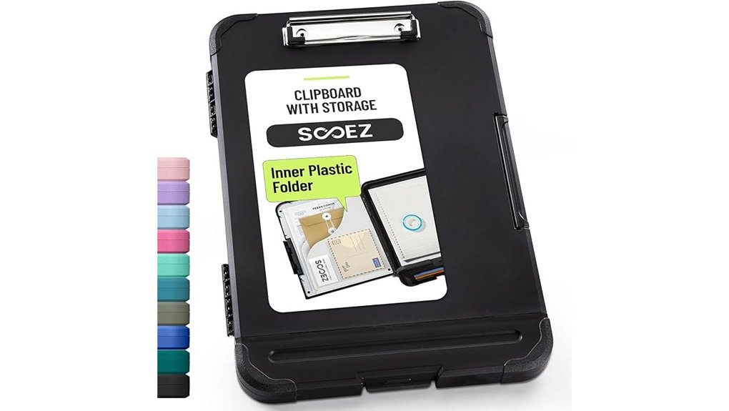 reinforced clipboard with pen storage