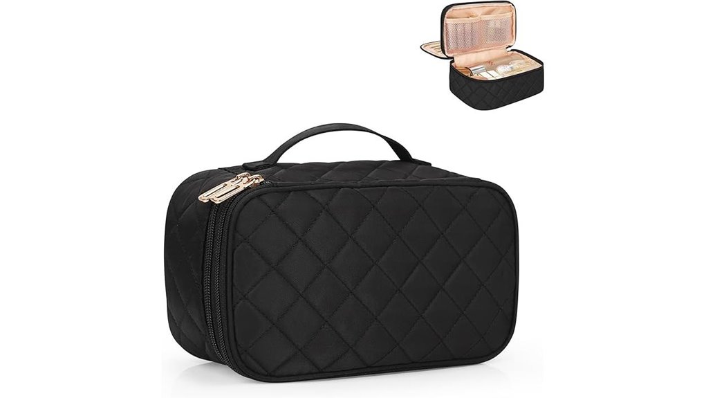 relavel travel makeup bag with brush holder