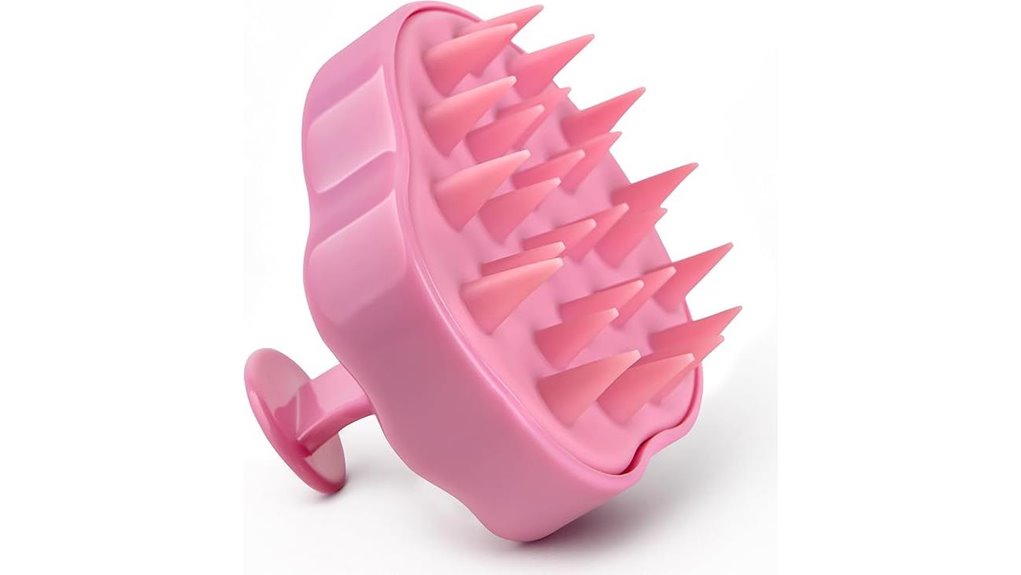 relaxxo scalp massager pink brush
