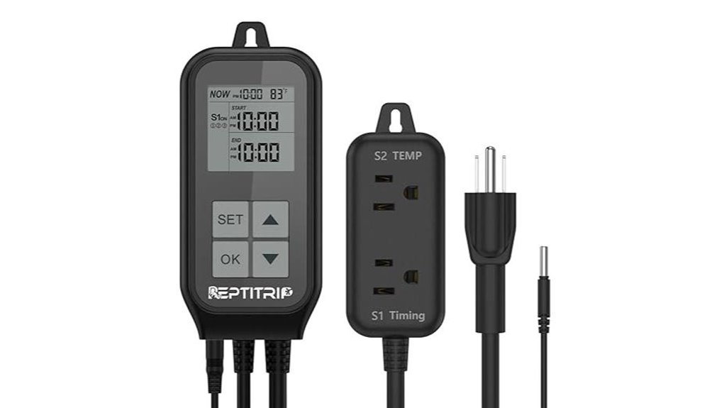 reptile light thermostat timer