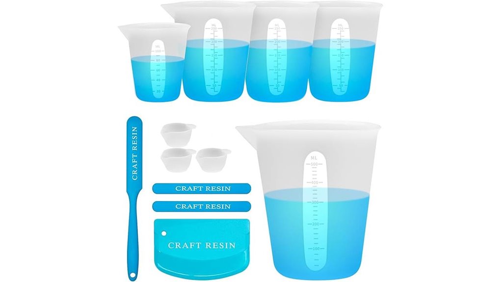 resin silicone measuring cups