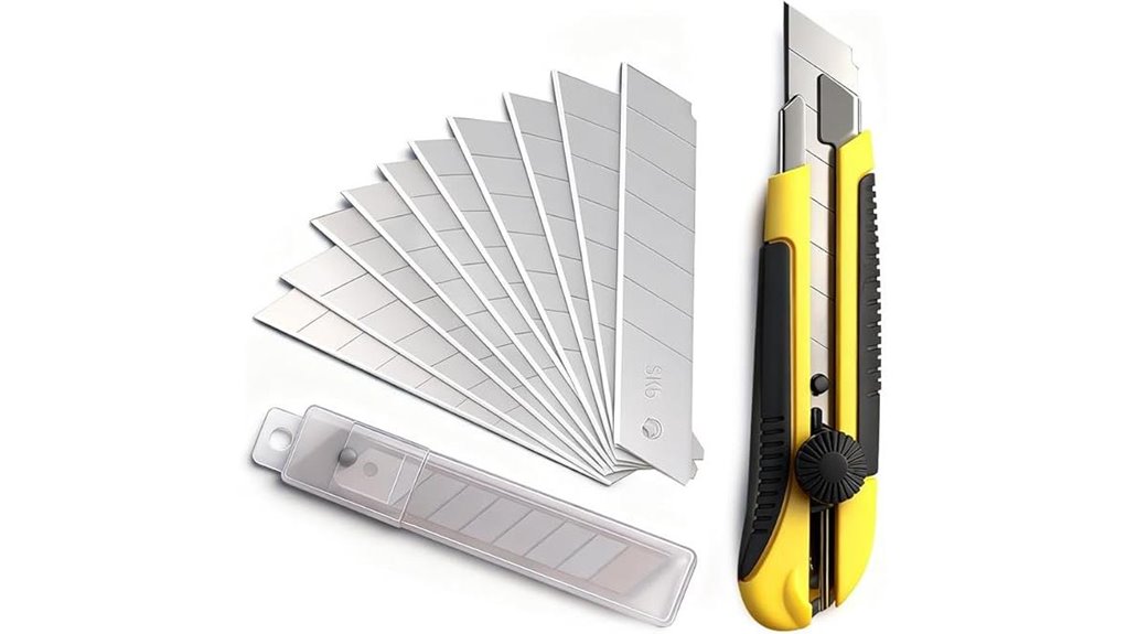 retractable 25mm 10 blade knife
