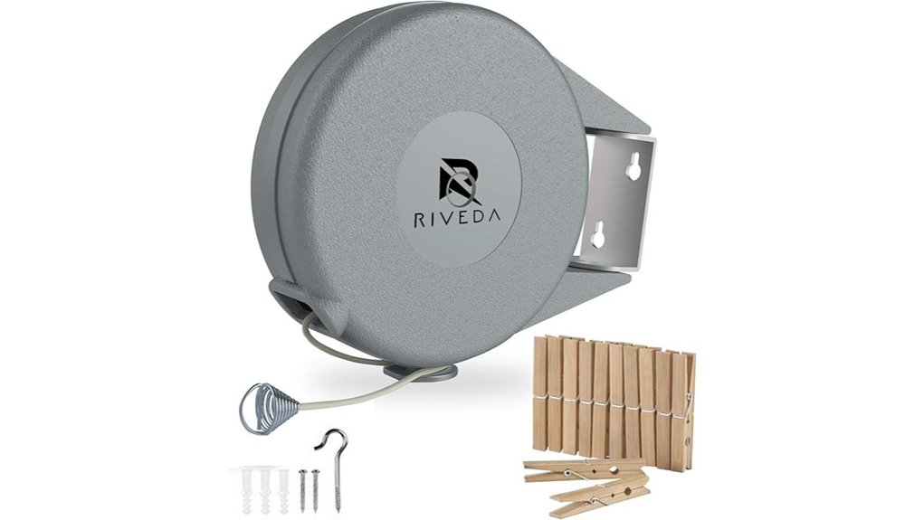 retractable 45ft wall mount clothesline