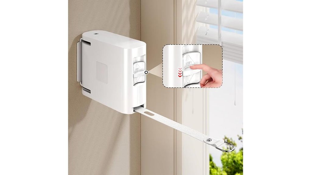retractable clothesline wall mounted indoor outdoor