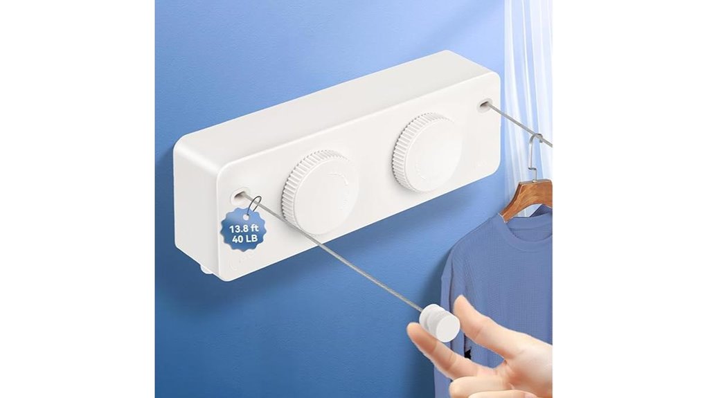 retractable indoor outdoor clothesline