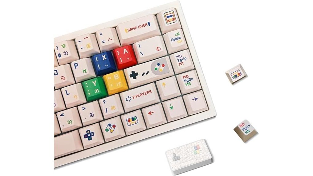 retro pbt keycaps 141 keys