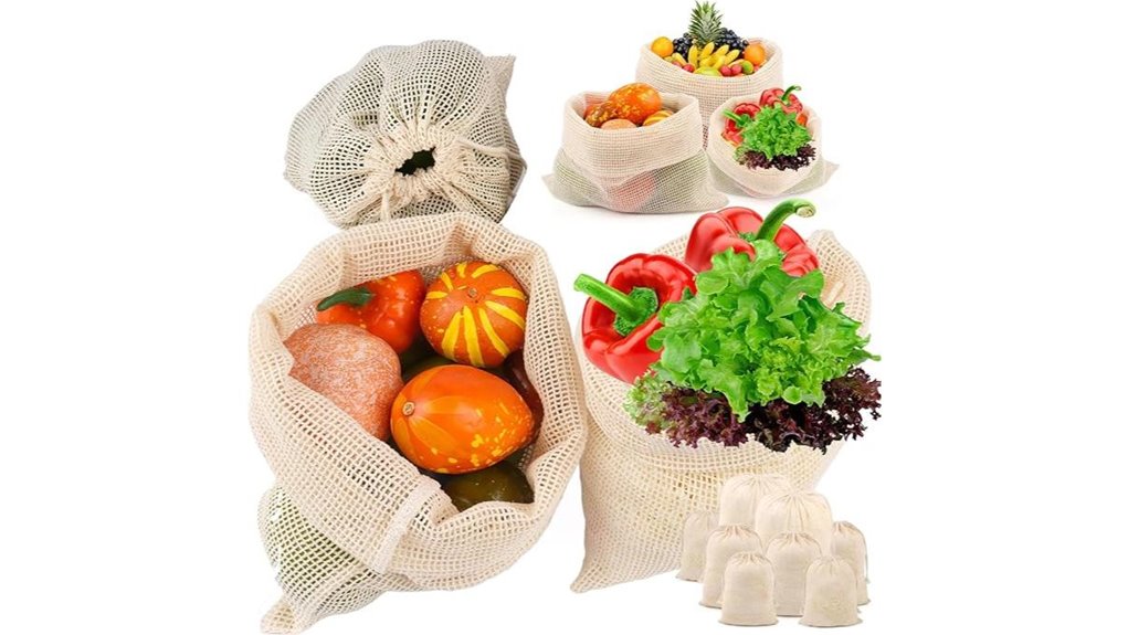 reusable cotton mesh bags