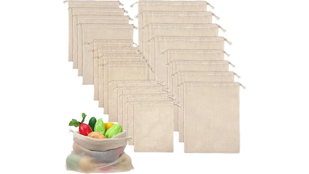 reusable cotton mesh bags