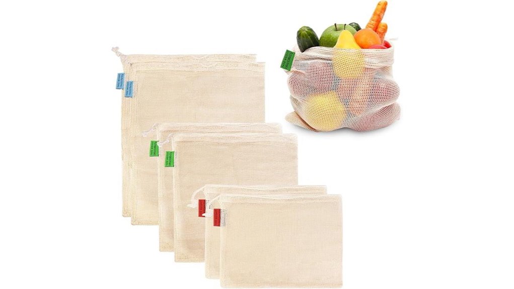 reusable cotton mesh produce