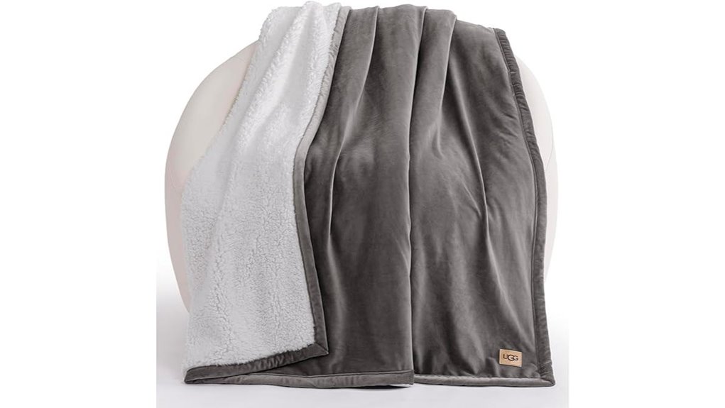 reversible oversized ugg throw