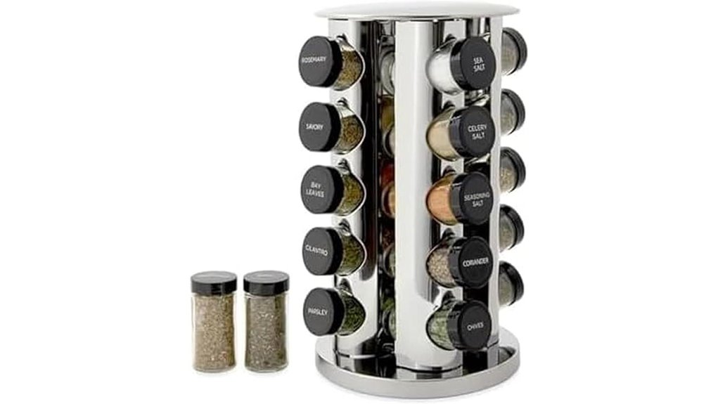 revolving 20 jar spice rack
