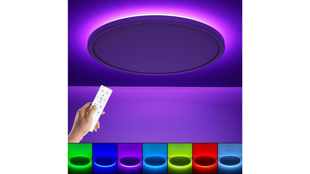 rgb led ceiling light with remote