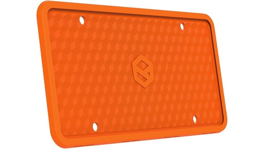 rightcar orange silicone plate frame