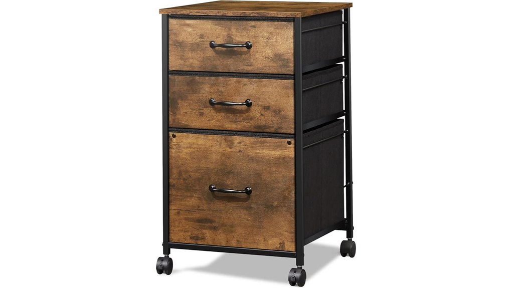rolling 3 drawer mobile cabinet